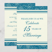 Invitation pour la fête d'anniversaire de mariage (Devant / Derrière)