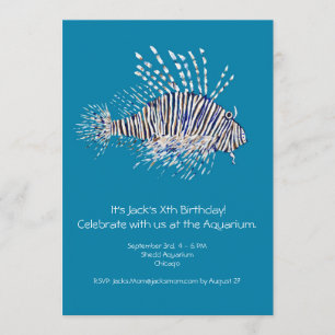 Invitation pour la fête d'anniversaire de poisson