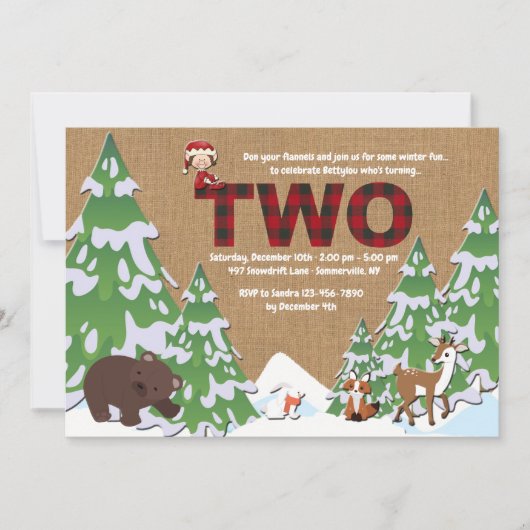 Invitation pour la fête d'anniversaire de Winter T (Devant)