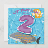 Invitation pour la fête d'anniversaire des 2 ans d (Devant)