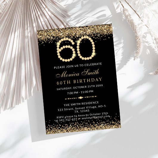 Invitation pour la fête d'anniversaire des 60 ans 