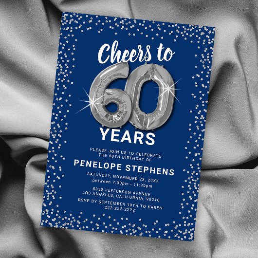 Invitation pour la fête d'anniversaire des 60 ans