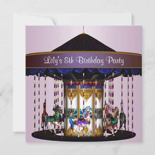 Invitation pour la fête d'anniversaire des 8 ans d (Devant)