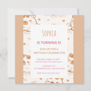 Invitation pour la fête d'anniversaire des adorabl