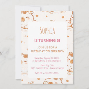 Invitation pour la fête d'anniversaire des adorabl