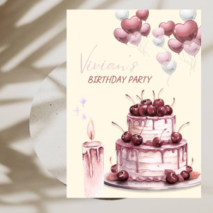 Invitation pour la fête d'anniversaire des dames a