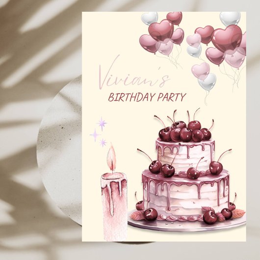 Invitation pour la fête d'anniversaire des dames a