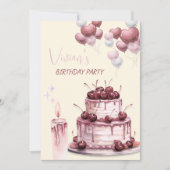 Invitation pour la fête d'anniversaire des dames a (Devant)