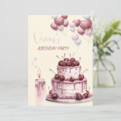 Invitation pour la fête d'anniversaire des dames a (Debout devant)