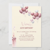 Invitation pour la fête d'anniversaire des dames a (Dos)