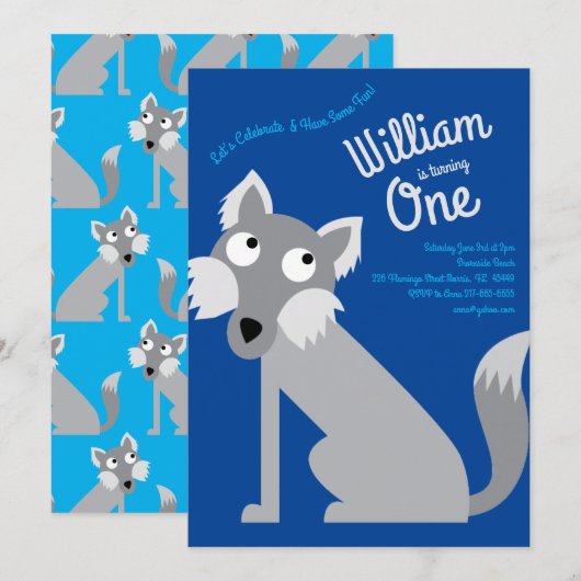 Invitation pour la fête d'anniversaire des enfants (Devant / Derrière)