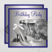 Invitation pour la fête d'anniversaire des femmes (Devant / Derrière)