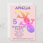 Invitation pour la fête d'anniversaire des filles (Devant)