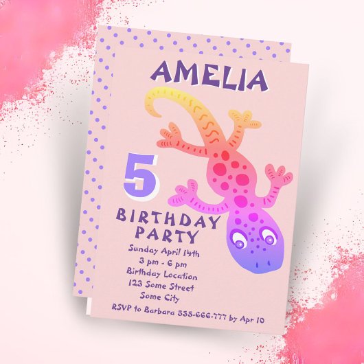 Invitation pour la fête d'anniversaire des filles