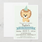 Invitation pour la fête d'anniversaire du bébé Lio (Devant / Derrière)