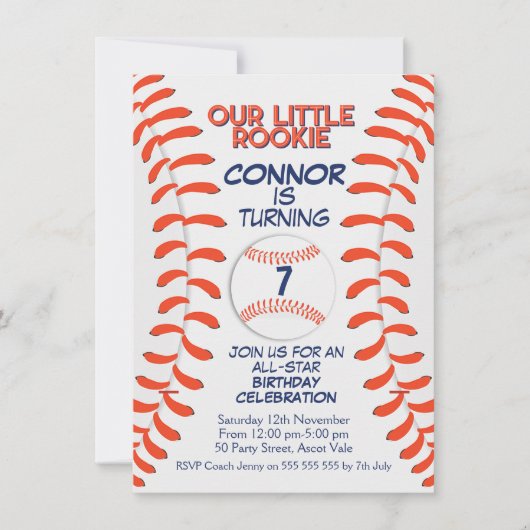 Invitation pour la fête d'anniversaire du garçon d (Devant)