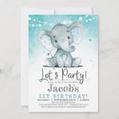 Invitation pour la fête d'anniversaire du garçon E (Devant)