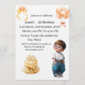 Invitation pour la fête d'anniversaire du garçon m (Devant)