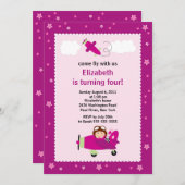 Invitation pour la fête d'anniversaire du petit av (Devant / Derrière)