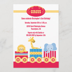 Invitation pour la fête d'anniversaire du train de