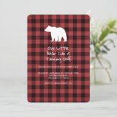 Invitation pour la fête d'anniversaire d'un ourson (Debout devant)