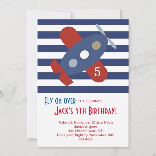 Invitation pour la fête d'anniversaire d'un petit  (Devant)