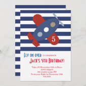 Invitation pour la fête d'anniversaire d'un petit  (Devant / Derrière)