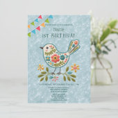 Invitation pour la fête d'anniversaire Little Bird (Debout devant)