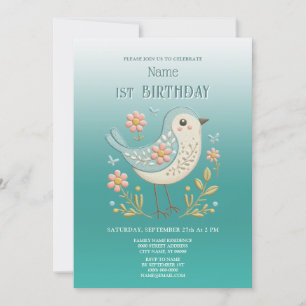 Invitation pour la fête d'anniversaire Little Bird