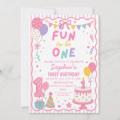Invitation pour la fête d'anniversaire Rose Fun to (Devant)