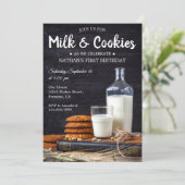 Invitation pour la fête d'anniversaire Rustic Milk (Debout devant)
