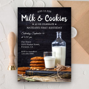 Invitation pour la fête d'anniversaire Rustic Milk