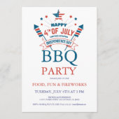 Invitation pour la fête de barbecue du 14 juillet  (Devant)
