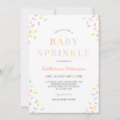 Invitation pour la fête de bébé Confetti (Devant)