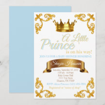 Invitation pour la fête de bébé du prince royal