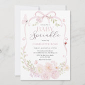 Invitation pour la fête de bébé fille à l'arc-en-c (Devant)