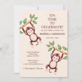 Invitation pour la fête de bébé garçon Bambino (Devant)