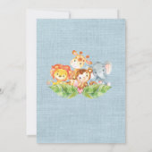 Invitation pour la fête de bébé garçon sur le thèm (Dos)