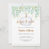 Invitation pour la fête de bébé petite citrouille  (Devant)