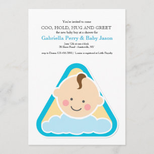 Invitation pour la fête de bienvenue de bébé garço