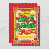 Invitation pour la fête de Cinco de Mayo (Devant / Derrière)