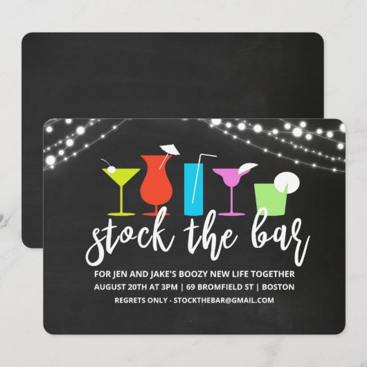 Invitation pour la fête de couples et mixte Stocke (Devant / Derrière)