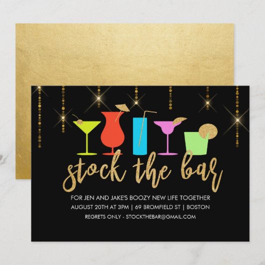 Invitation pour la fête de couples et mixte Stocke (Devant / Derrière)