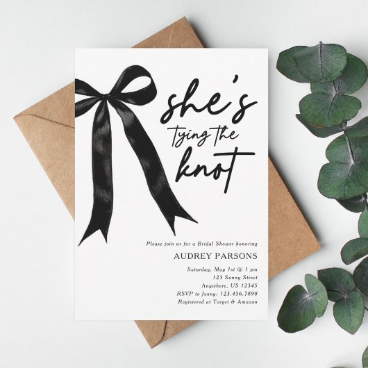 Invitation pour la fête de douche de mariage « Ell