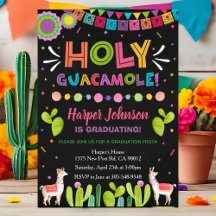 Invitation pour la fête de fin d'études Holy Guaca