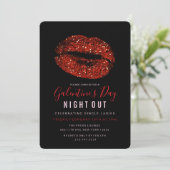 Invitation pour la fête de Galentine's Day avec lè (Debout devant)