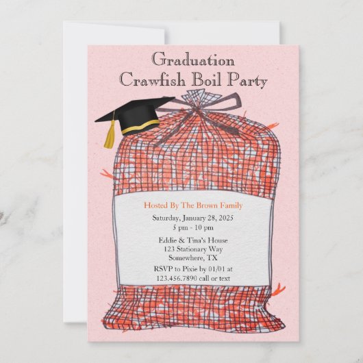 Invitation pour la fête de graduation de l'ébullit (Devant)
