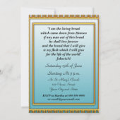 Invitation pour la fête de la 1ère communion (Dos)