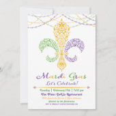 Invitation pour la fête de la Fleur DeLis de Mardi (Devant)