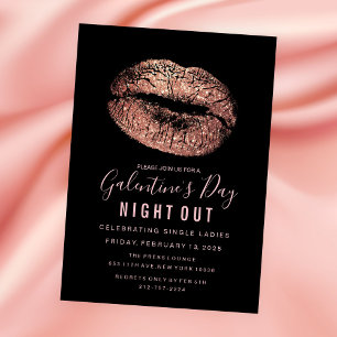Invitation pour la fête de la Galentine avec des l